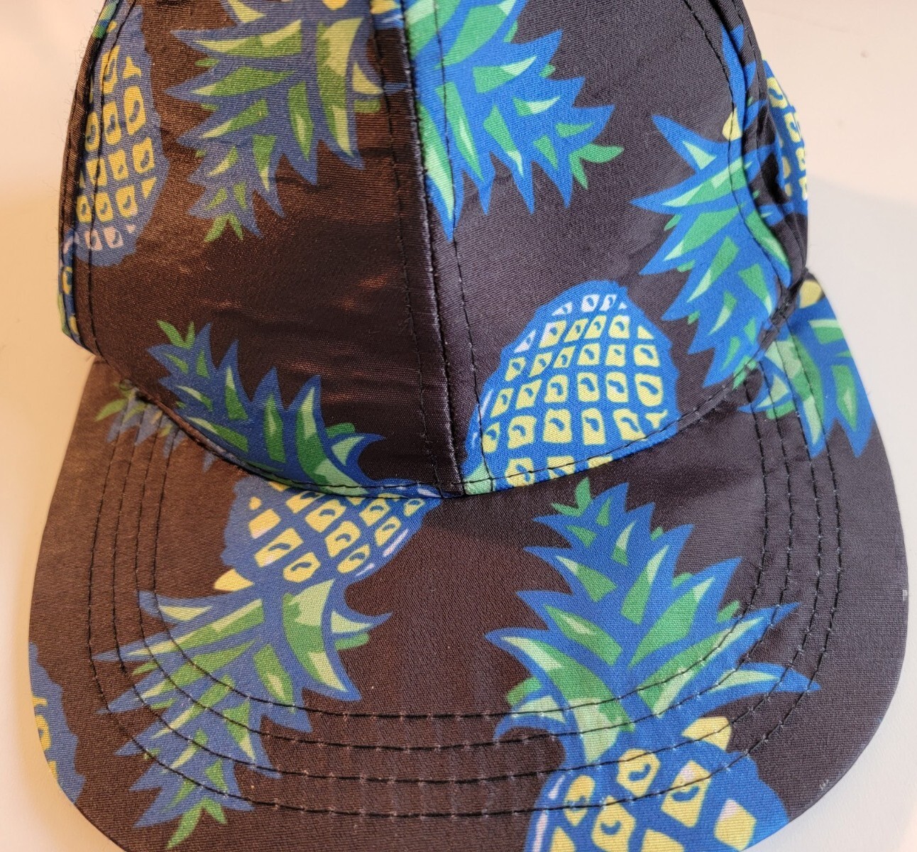 Pineapple Snapback Hat pineapple retro print blac… - image 2