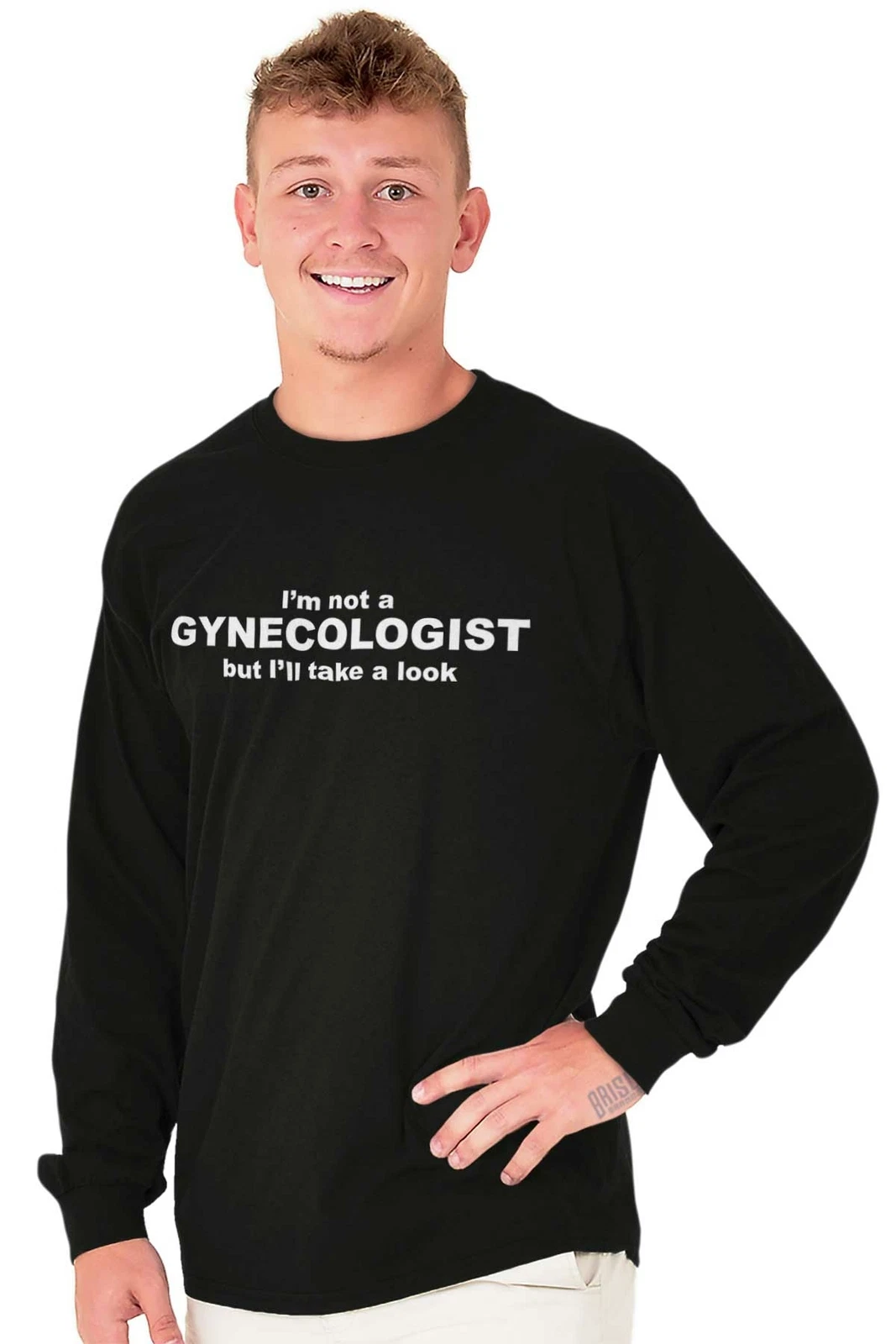 RHUDE T shirt maglietta manica lunga ginecologo maleducato offensivo novità regalo per uomo