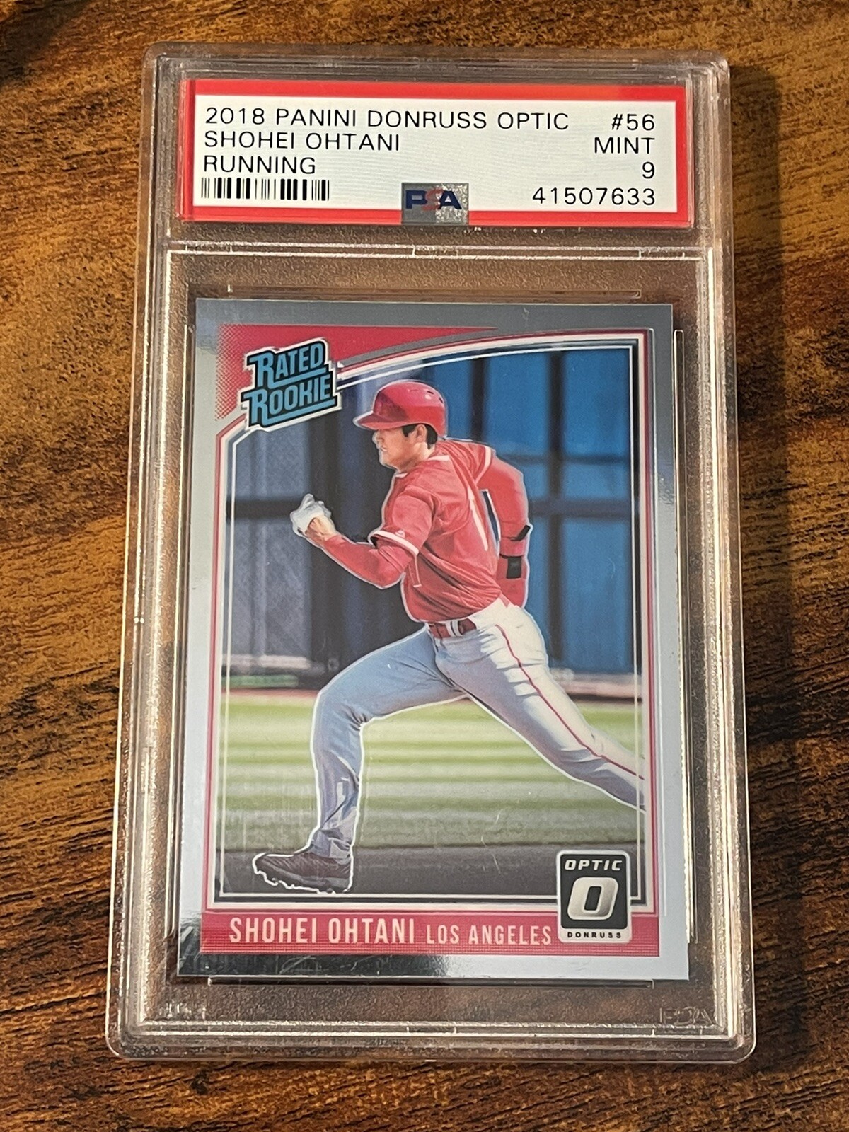 2018 Panini Donruss Optic Shohei Ohtani Running SP Image Variation PSA 9