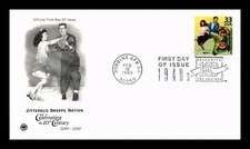 JITTERBUG DANCE SWEEPS THE COUNTRY   1940s  CTC 1999 PCS CACHET  FDC UNADDR