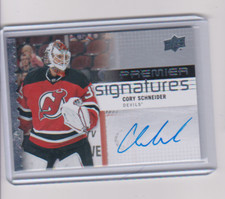 2016 2016-17 UPPER DECK PREMIER CORY SCHNEIDER SIGNATURES AUTO DEVILS