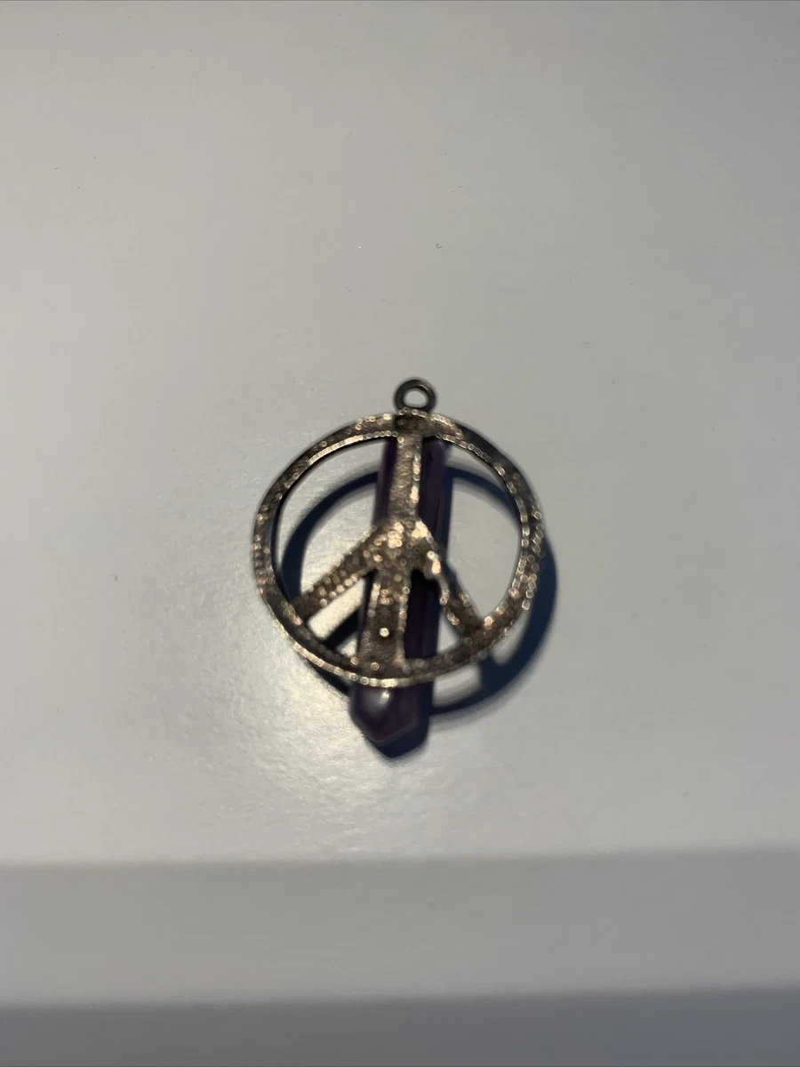 Vintage peace hotsell sign necklace