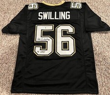 PAT SWILLING 91 DPOY Signed Autographed New Orleans Saints XL Custom Jersey BAS