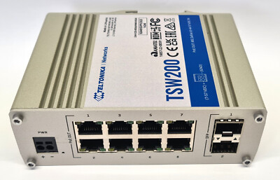 Teltonika Networks TSW200 Industrie 8-Port Ethernet Switch PoE+ 2x SFP unmanaged