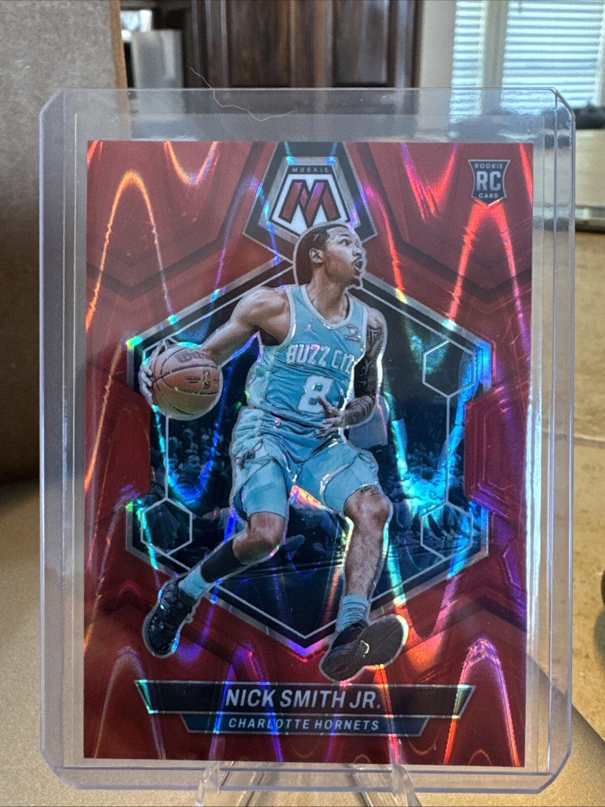 2023-24 Mosaic Nick Smith Jr. Red Seismic Prizm RC 012/299 #242