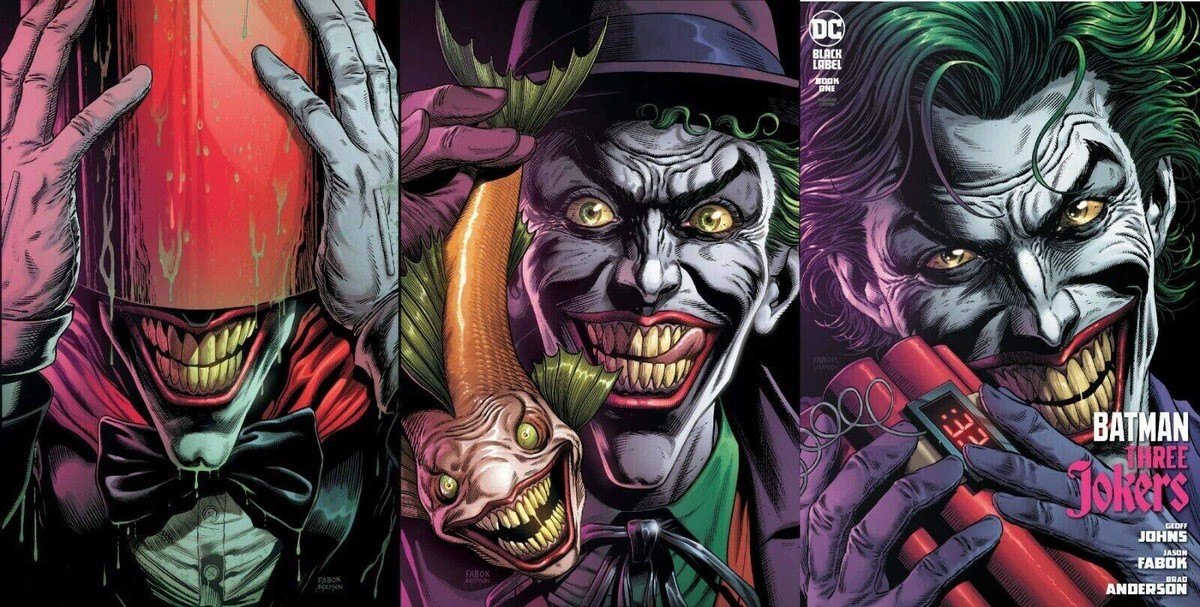 BATMAN THREE JOKERS #1 ALL COVERS & VARIANTS JOKER FISH RED