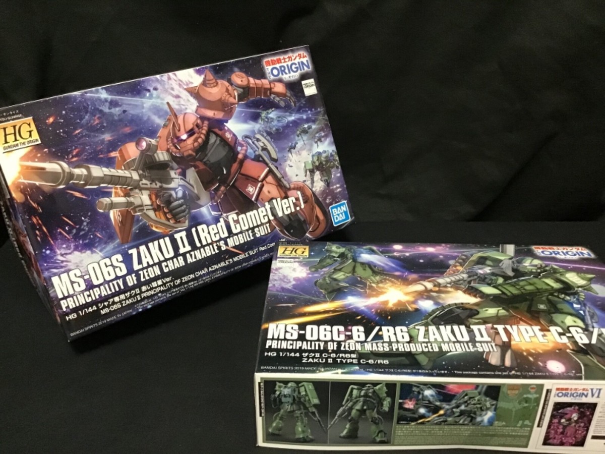 HG 1/144 MS-06S ZAKU-II Char'S & MS-06C-6 ZAKU-II BANDAI | eBay