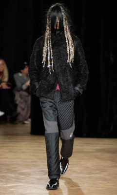 Kiko Kostadinov F/W 19 Goff Zip Darted Jacket Furry Black Size