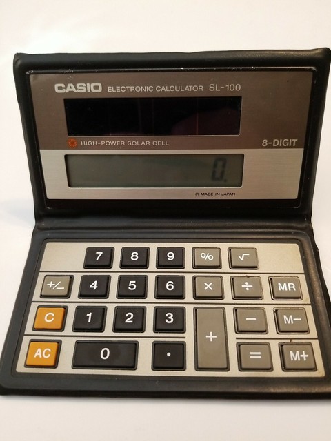 Casio SL-100 Solar Calculator Tested Works Fine | eBay