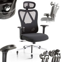 Arebos BüRostuhl Ergonomisch, Schreibtischstuhl Mit Verstellbarer KopfstüTze