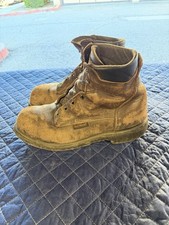 “Well Worn” Red Wing Boots Size 11.5 Steel Toe Brown Made In USA *NO LACES*