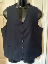 Gino Valentino Milano Men’s Black Dress Vest US Size 40S