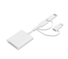 Vivitar SD/MicroSD Card Reader Lightning USB-C Micro USB Universal Adapter
