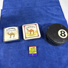 Vintage 1993 Camel "8-Ball" 4" Collector's Tin (No Zippo) and Flat Turkish Tins