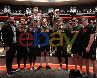 Porter Martone First NHL Goal Puck Group Shot Philadelphia Flyers 8x10 NHL Photo