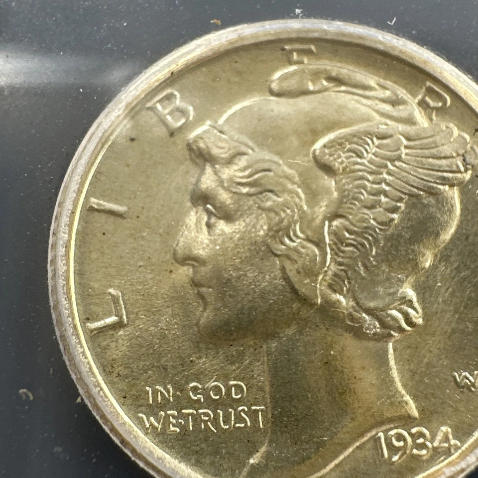 1934 10C ICG MS66FB | BRIGHT WHITE NICE CLEAR FULL BANDS - Image 3 of 4