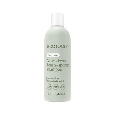 EcoTools XL Makeup Brush + Sponge Shampoo, Remove 16 Fl Oz (Pack of 1), Clear