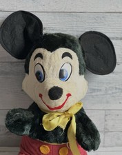 VTG Mickey Mouse Plush Doll Vintage 1940s Walt Disney Productions Made in USA