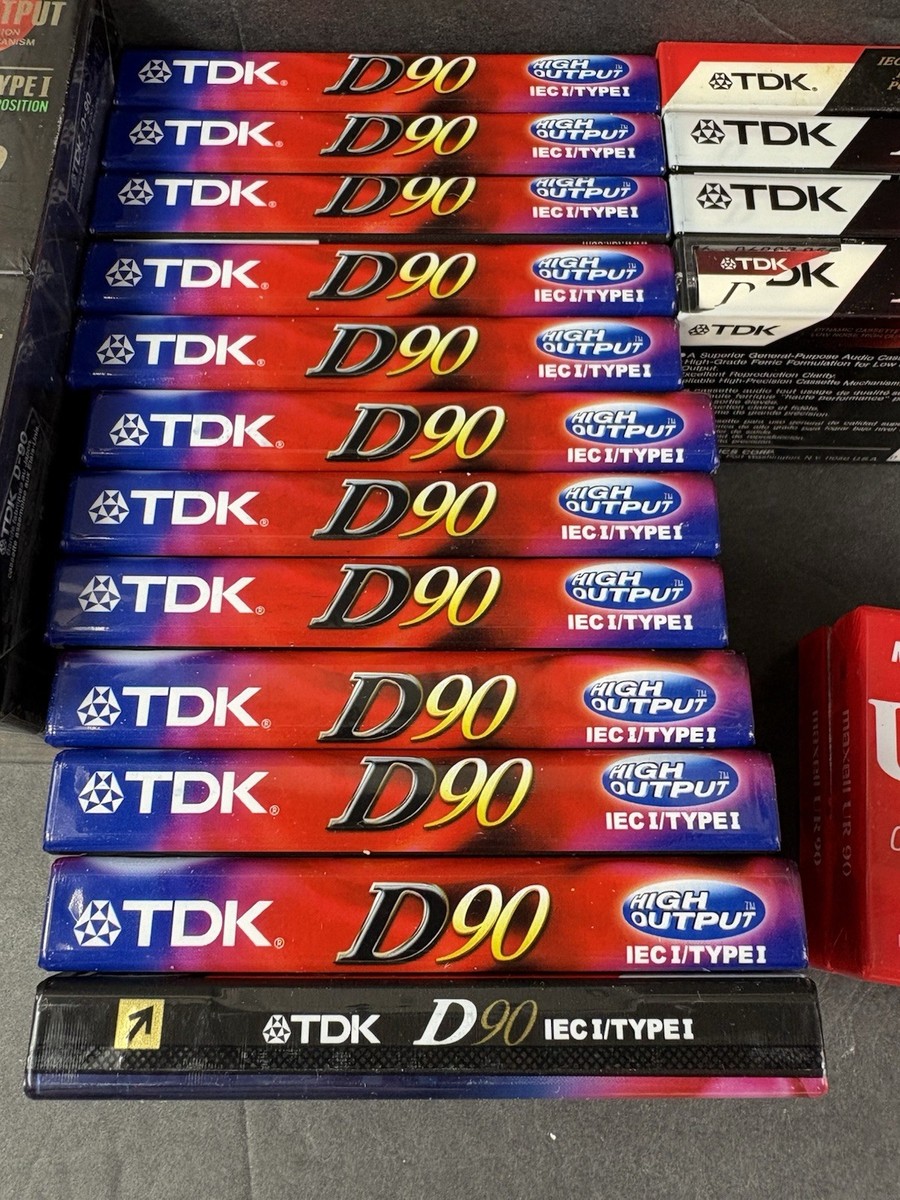 LOT of 31 NEW Blank Cassette Tapes TDK FUJI Maxell 60 & 90min