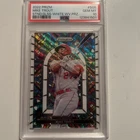 2022 Panini Prizm Stained Glass White Wave SSP MIKE TROUT PSA 10