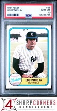 1981 FLEER #85 LOU PINIELLA YANKEES PSA 10