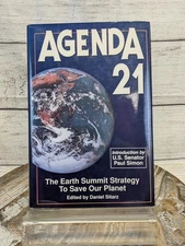 Agenda 21: The Earth Summit Strategy to Save Our Planet Hardcover Book w/ DJ