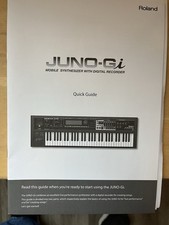 Roland Juno-Gi Synthesizer Keyboard Original Quick Start Owner's Manual Booklet.
