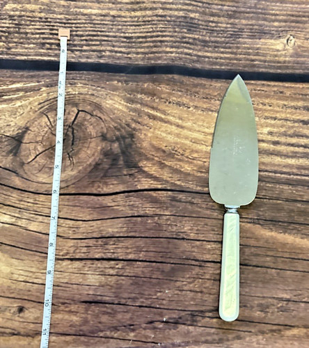 Vtg Sheffield Cake Knife Stainless Steel Faux Pearl Wedding