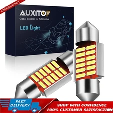 2x 31MM 4014-SMD LED Car Interior License Plate Dome Map Light Bulbs Super White