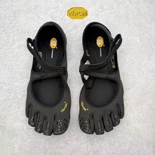 Women's Vibram FiveFingers V-Soul Black Barefoot Trainer-Anti-Slip Gym Shoe