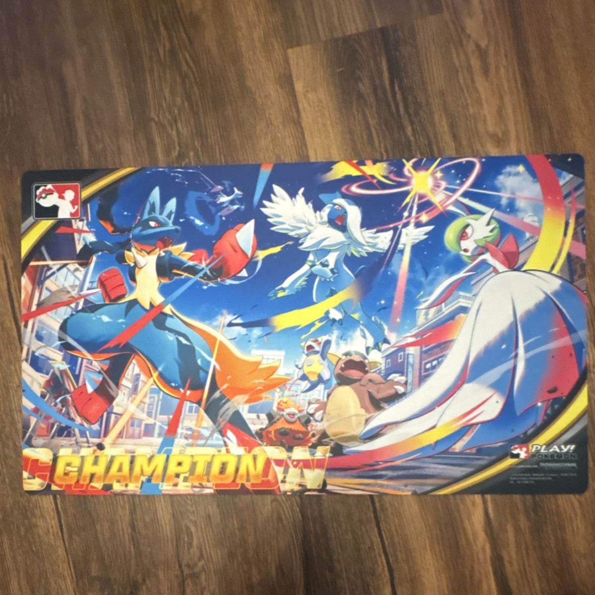 Play! Pokémon Champion Playmat Lucario Gardevoir Kangaskhan for