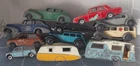 ORIGINAL VINTAGE DIECAST DINKY TOYS JOB LOT CARS CARAVANS 1940s etc