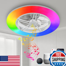 Baysquirrel Alexa Wifi Profile Ceiling Fan Light Flush Mount Enclosed Ceiling