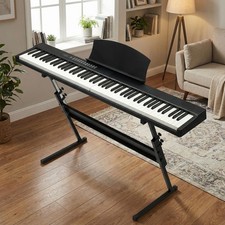 88 Key Magnetic Connection Piano Semi-Weighted Standard Digital Piano w/ Stand 