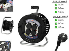 Kabeltrommel Verlängerungskabel Außen 20m 30m 40m Stromkabel 3x1,5 3x2,5 IP44