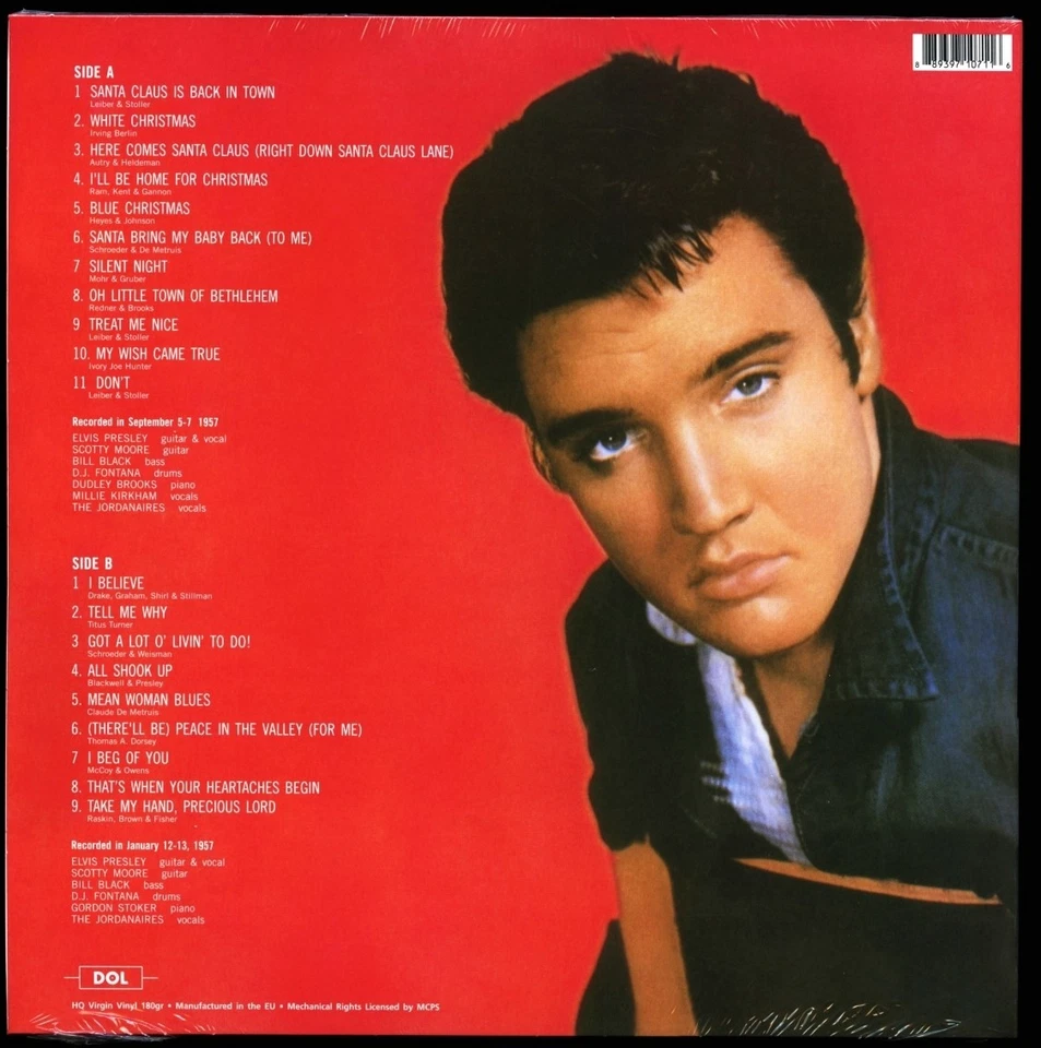 ВИНИЛОВАЯ ПЛАСТИНКА Элвис Пресли - Рождественский альбом Элвиса с бонусом моно 180 г золото новый - Изображение 2 из 2