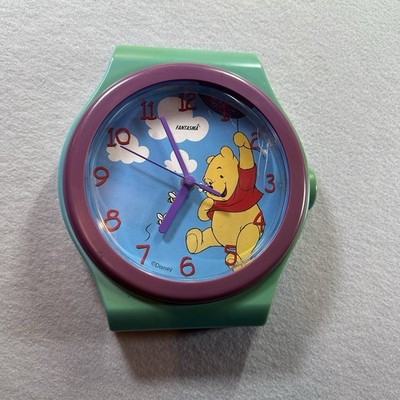 Disney Fantasma Winnie the Pooh Watch Wall Clock Vintage 90s Battery