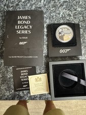 James Bond, 1st Issue 1oz Silver Coin, Sean Connery, 2021 proof collection 999