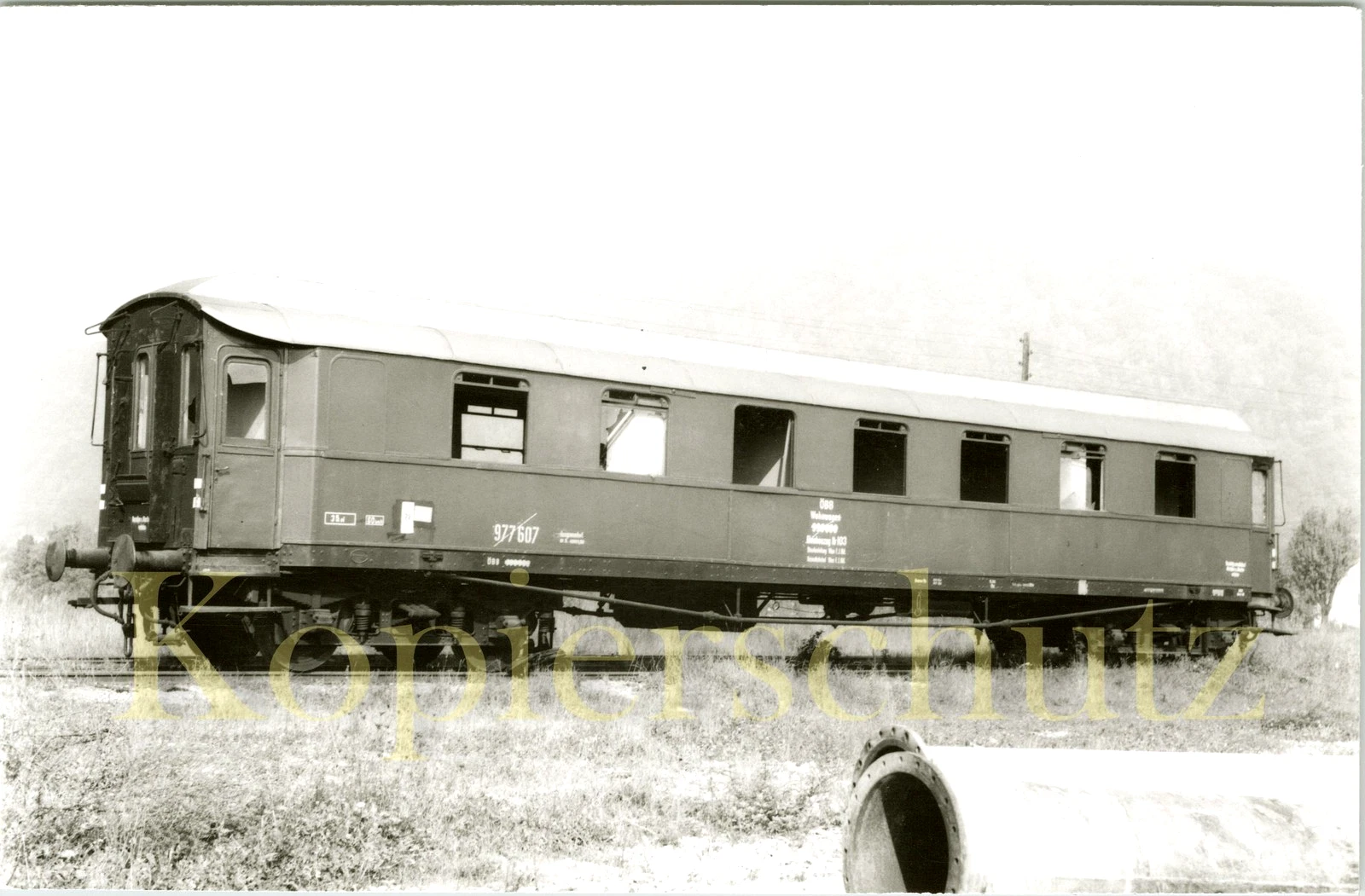 Foto - ÖBB 977 607, Wohnwagen, 1969 - Bild 1 von 1