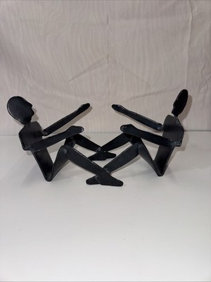 Modernist Metal Iron Art Sculpture Human Wine Holder / Human Display Rack