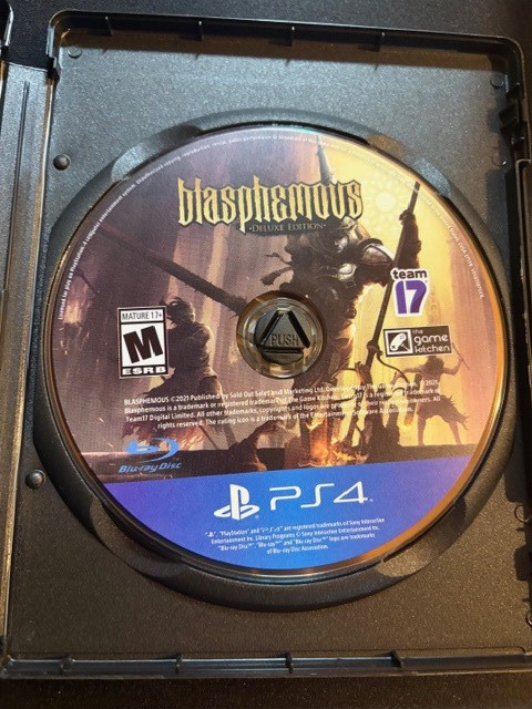 Blasphemous Deluxe Edition Sony Playstation 4 (PS4) Disc Only Tested Ships FREE!