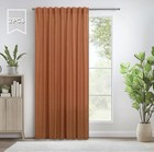 Pitalk Burnt Orange Linen Curtains 60” x 90” Length 2 Panels Set Back Tab Poc
