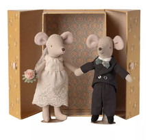 Maileg Wedding mice couple in box, Mum and dad