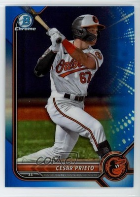 2022 Bowman Draft Chrome Blue Refractor 128/150 Cesar Prieto #BDC-133 1u5y