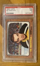 1966/67 TOPPS HOCKEY #32 ED WESTFALL BRUINS PSA 7 NR MINT