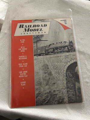 #ad RAILROAD MODEL CRAFTSMAN Magazine December 1962 Model Trains Layout Plans $6.00