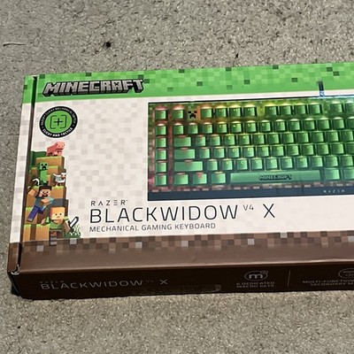 Razer Blackwidow V4 X Minecraft Edition Gaming Keyboard w/ Cobra