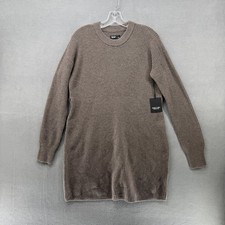 Simply Vera Dress Vera Wang Brown Ribbed Knit Tunic Sweater Womens L