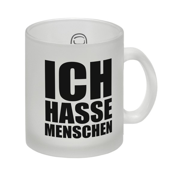 Ich Hasse Menschen Glas Tasse-image
