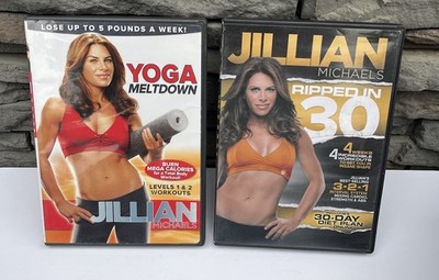 Jillian Michaels Yoga Meltdown / Ripped In 30 DVD Lot